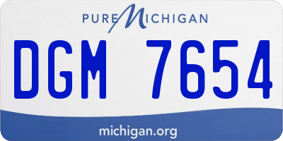 MI license plate DGM7654