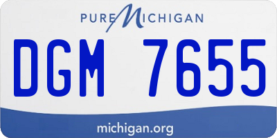 MI license plate DGM7655