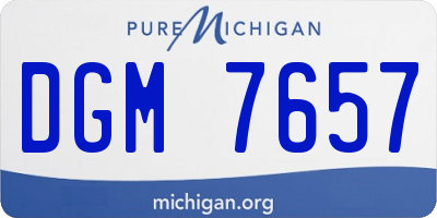 MI license plate DGM7657