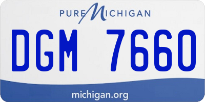MI license plate DGM7660