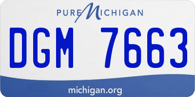 MI license plate DGM7663