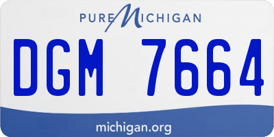 MI license plate DGM7664