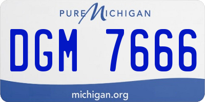 MI license plate DGM7666