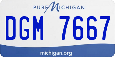 MI license plate DGM7667