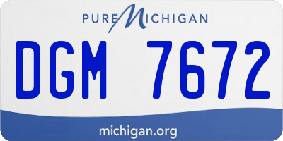 MI license plate DGM7672