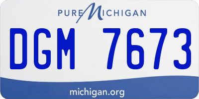 MI license plate DGM7673
