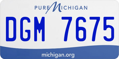 MI license plate DGM7675