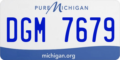 MI license plate DGM7679