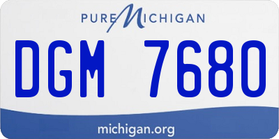 MI license plate DGM7680