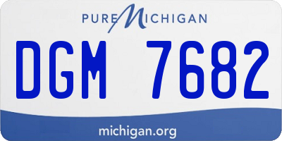 MI license plate DGM7682
