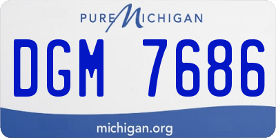 MI license plate DGM7686
