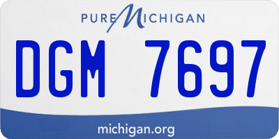 MI license plate DGM7697