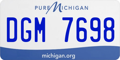 MI license plate DGM7698