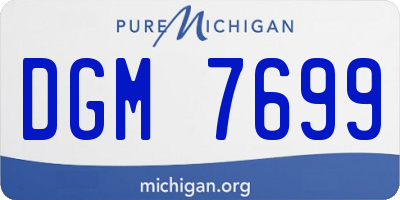MI license plate DGM7699