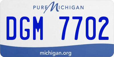 MI license plate DGM7702