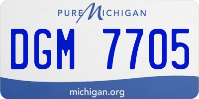 MI license plate DGM7705