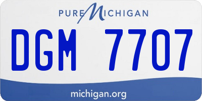 MI license plate DGM7707