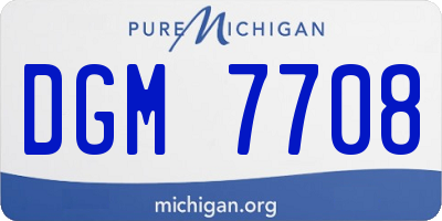 MI license plate DGM7708