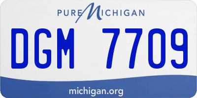 MI license plate DGM7709