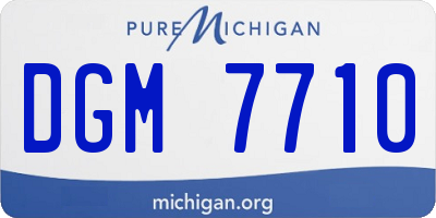 MI license plate DGM7710