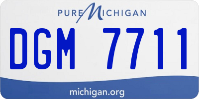 MI license plate DGM7711