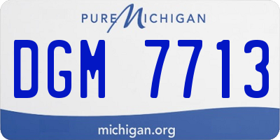 MI license plate DGM7713