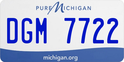 MI license plate DGM7722