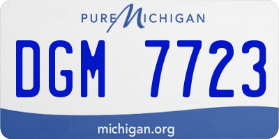MI license plate DGM7723