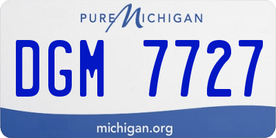 MI license plate DGM7727