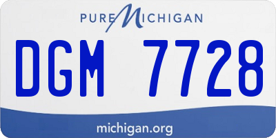MI license plate DGM7728