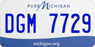 MI license plate DGM7729