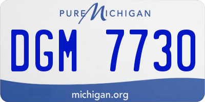MI license plate DGM7730