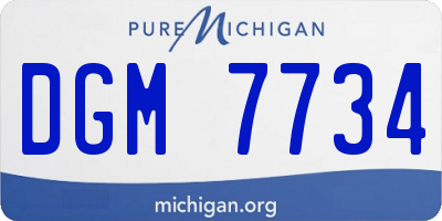 MI license plate DGM7734