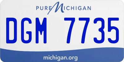 MI license plate DGM7735