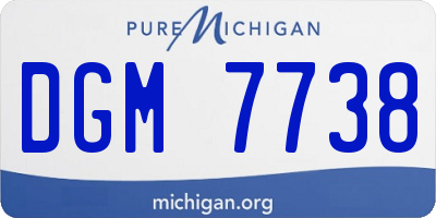 MI license plate DGM7738