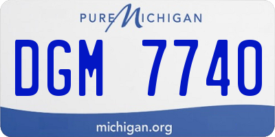 MI license plate DGM7740