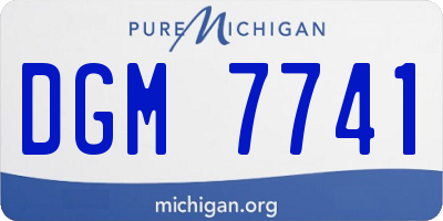 MI license plate DGM7741