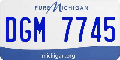 MI license plate DGM7745