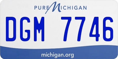 MI license plate DGM7746