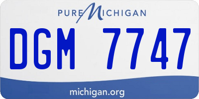 MI license plate DGM7747