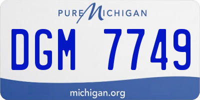 MI license plate DGM7749