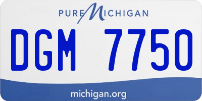 MI license plate DGM7750