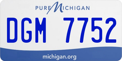 MI license plate DGM7752