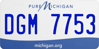 MI license plate DGM7753
