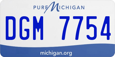 MI license plate DGM7754