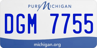 MI license plate DGM7755