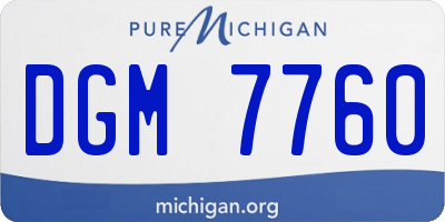 MI license plate DGM7760