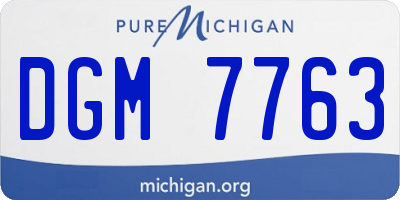 MI license plate DGM7763