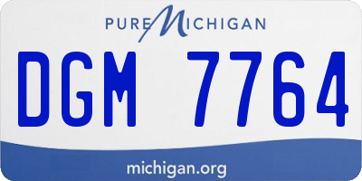 MI license plate DGM7764