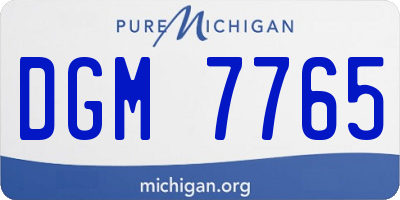 MI license plate DGM7765